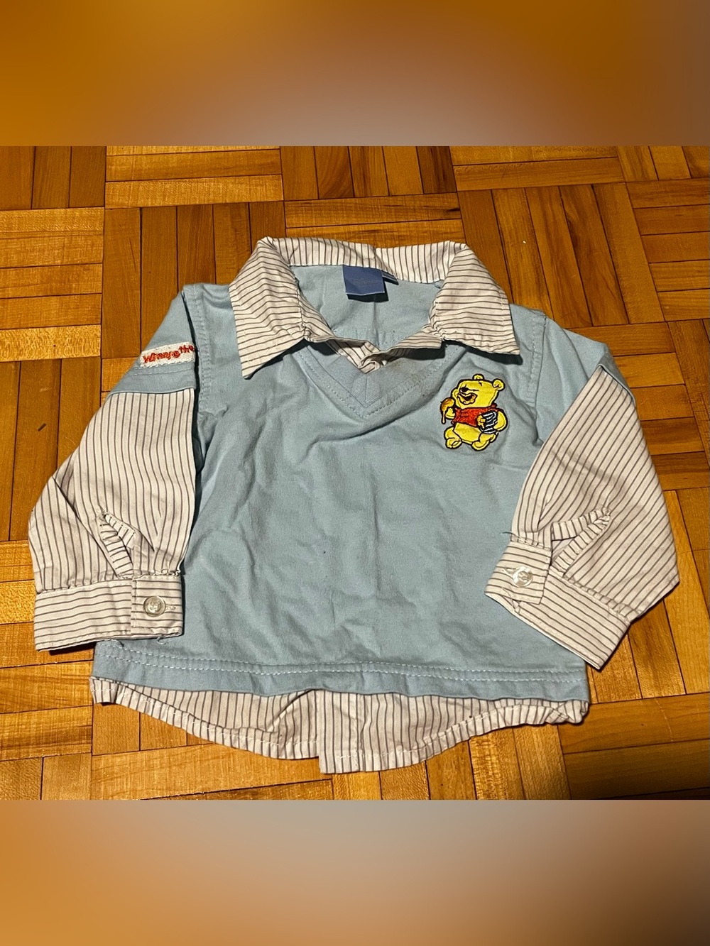 Y2K Vintage Winnie the Pooh Long Sleeve Shirt 12 Months (Disney)